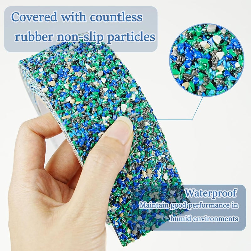 CHUANGSEED Anti-Slip Tape 2" x15ft - Waterproof Blue Safety Grip Tape for Stairs, Pool, Bathroom, Outdoor Steps - Heavy Duty Non-Slip Traction Strip - Image 3